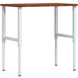 vidaXL Delovna miza tm.rjava 100x60x(71,5-98) cm hrastovina pravokotna, (22123404) | Shoptok.si