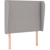  Uzglavlje s ušima svjetlosivo 93x23x118/128 cm od tkanine | shoptok.hr