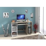 Boxxx pisalna miza leseni material bela, hrast sonoma | Shoptok.si