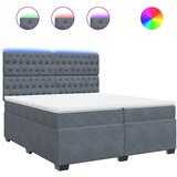  The Living Store Box spring postelja z vzmetnico temno siva 200x200 cm žamet - Box Spring Postelja, (21490054) | Shoptok.si