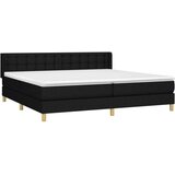  Krevet s oprugama i madracem crni 160x200 cm od tkanine | shoptok.hr