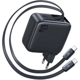 EnerCore CJ21 Charger Retractable 3C 67W EU, Black