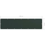 Balkonski zastor tamnozeleni 75 x 300 cm od tkanine Oxford | shoptok.hr