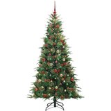vidaXL Umjetno božićno drvce s nogom s stalakom Zelena 210 cm PE i PVC | shoptok.hr