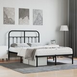vidaXL Metalni okvir za krevet s uzglavljem crni 120x200 cm Cijene