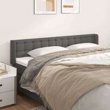  Vzglavje z ušesi sivo 163x16x78/88 cm umetno usnje, (20952221) | Shoptok.si