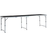  Sklopivi stol za kampiranje sivi aluminijski 240 x 60 cm | shoptok.hr