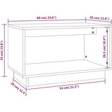 TV ormarić sivi 60 x 35 x 35 cm od masivne borovine | Eponuda.com
