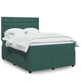  Box spring postelja z vzmetnico temno zelena 140x200 cm žamet, (21306932) | Shoptok.si