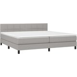  Box spring postelja z vzmetnico LED sv. siva 200x200 cm blago, (20789275) | Shoptok.si