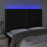  Posteljno vzglavje črno 144x5x118/128 cm blago, (20736077) | Shoptok.si