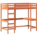  Krevet na kat s radnim stolom voštano smeđi 90x200 cm borovina | shoptok.hr