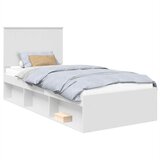  Krevetna konstrukcija Bijelo 90 x 200 cm Čvrsto borovo drvo | shoptok.hr