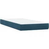 Box spring krevet s madracem tamnoplavi 80x220 cm baršunasti | shoptok.hr