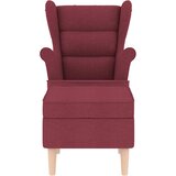 Fotelja od tkanine s tabureom crvena boja vina | shoptok.hr