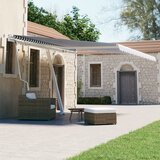 vidaXL Prostostoječa avtomatska tenda 450x300 cm modra/bela Cene