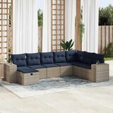 vidaXL 8-dijelni set vrtnih sofa od poliratana s jastucima sivi | shoptok.hr