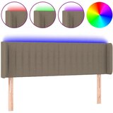  LED uzglavlje smeđesivo 147x16x78/88 cm od tkanine | shoptok.hr