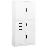 Furnova Pisarniška omara bela 90x40x180 cm jeklo, (21919706) | Shoptok.si