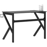 vidaXL igraći stol s nogama u obliku slova K crni 110 x 60 x 75 cm | shoptok.hr