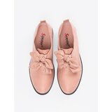 SEASTAR Light pink suede shoes with a decorative bow | shoptok.hr