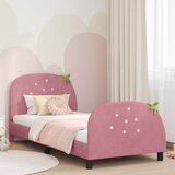  za djecu s uzglavljem Ružičasta 90 x 200 cm Baršun | shoptok.hr