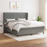  Okvir kreveta s oprugama i madrac svjetlosivi 180x200cm tkanina | shoptok.hr
