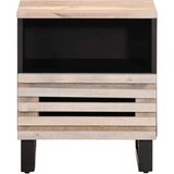 vidaXL Nočna omarica 40x33x46 cm trden beljen mangov les | Shoptok.si