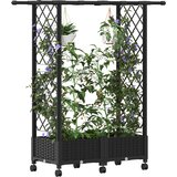  Povišeni krevet s mrežom i krovom Crna 122,5 x 40 x 127 cm PP | shoptok.hr