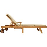  Ležaljka s jastučićem 100% poliester čvrsti teak | shoptok.hr