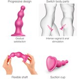 Strap-On-Me Beads S - perle, strap-on dildo (roza) Cijene
