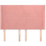 Uzglavlje s ušima ružičasto 147x16x118/128 cm baršunasto | Eponuda.com