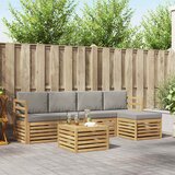  Set vanjskih sofa 6 pcs Bijela i svjetlosiva 59 x 59 x 37 cm | shoptok.hr