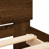  Okvir kreveta bez madraca s uzglavljem boja hrasta 90x190 cm | shoptok.hr