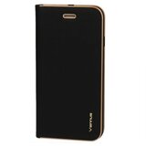  Premium preklopna torbica Samsung Galaxy S22 Plus 5G - črna z zlatim robom Cene