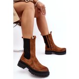 EVENTO Women's Zip-up Ankle Boots Camel Samil Cene