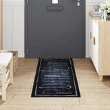  Kuhinjski Tepih Crna 180 x 60 cm Baršun | shoptok.hr
