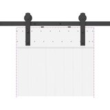 vidaXL Komplet opreme za drsna vrata 152 cm jeklo črne barve | Shoptok.si