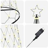 vidaXL LED božično drevesce Toplo bela 138.5 x 138.5 x 399 cm Kovina | Shoptok.si
