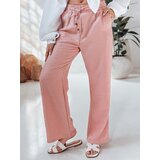 DStreet Spodnie damskie materiałowe wide leg LINESSA różowe | Shoptok.si