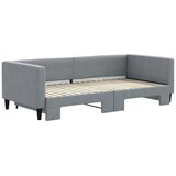  Dnevni krevet na razvlačenje svjetlosivi 90 x 190 cm od tkanine | shoptok.hr