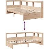  Knjižna postelja brez ležišča 90x200 cm trdna borovina | Shoptok.si