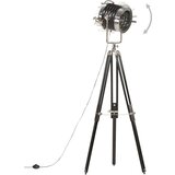  Trinožna stoječa svetilka črna trden mangov les 171 cm | Shoptok.si