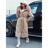 DStreet Kurtka damska pikowana długa GLAMWARM beżowa Cijene