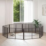  Pasja vrata 8 pcs Črna 100 x 60 cm Cinkana jeklena, (5000232797) | Shoptok.si