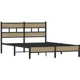  Posteljni okvir brez vzmetnice hrast 137x190 cm inženirski les, (21611586) | Shoptok.si