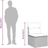  6-dijelni set vrtnih sofa od poliratana s jastucima smeđi | shoptok.hr