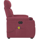 vidaXL Električni masažni naslonjač na podizanje od tkanine boja vina | shoptok.hr