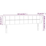  Uzglavlje s ušima tamnosmeđe 163x23x78/88 cm od tkanine | shoptok.hr