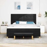  Krevet s opruga kutije s uzglavljem Crna 200 x 180 cm tkanina | shoptok.hr